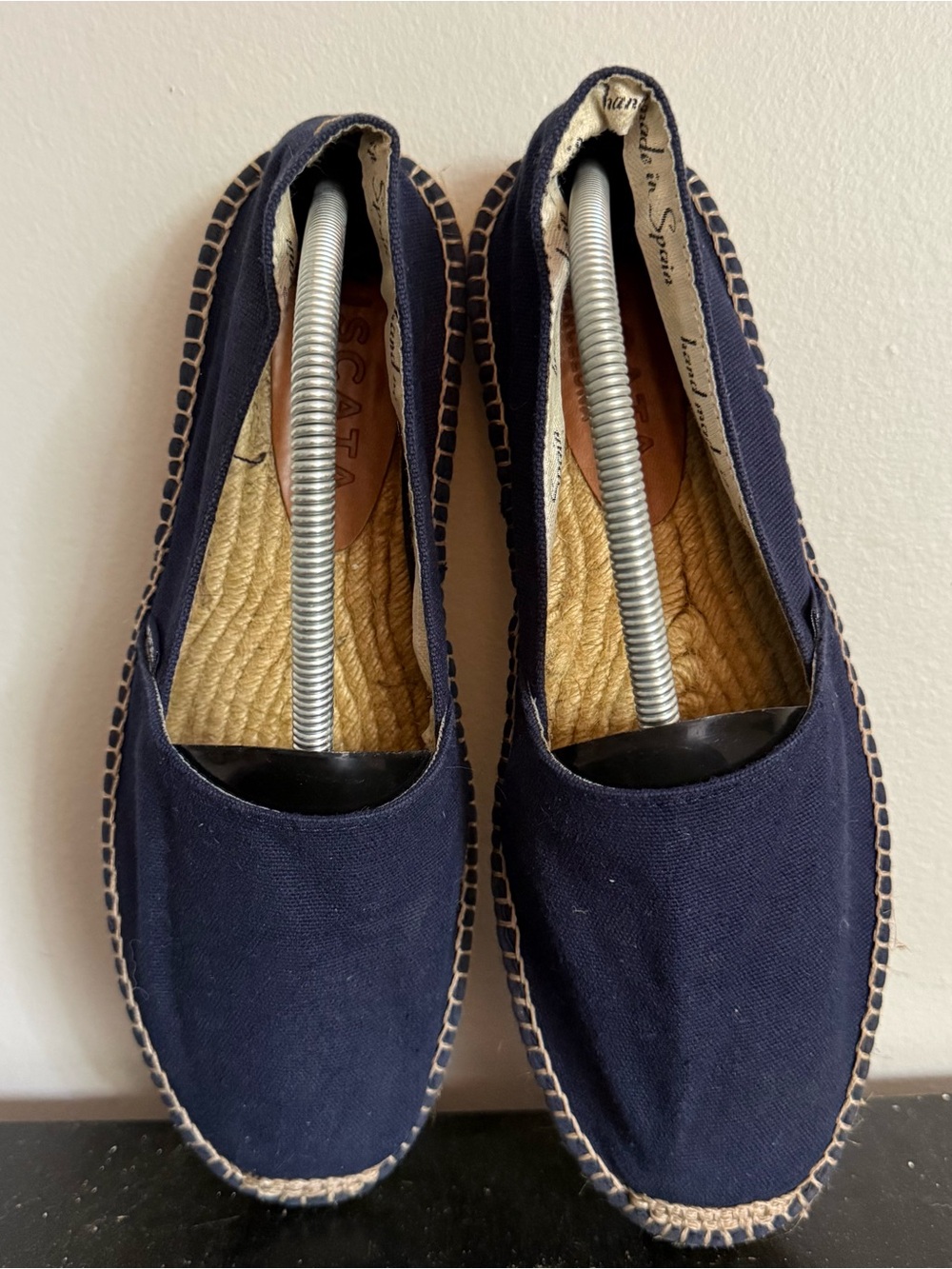 Viscata Mens Size 10 Shoes Navy Blue Espadrilles Slip On Casual Shoes - Picture 6 of 9